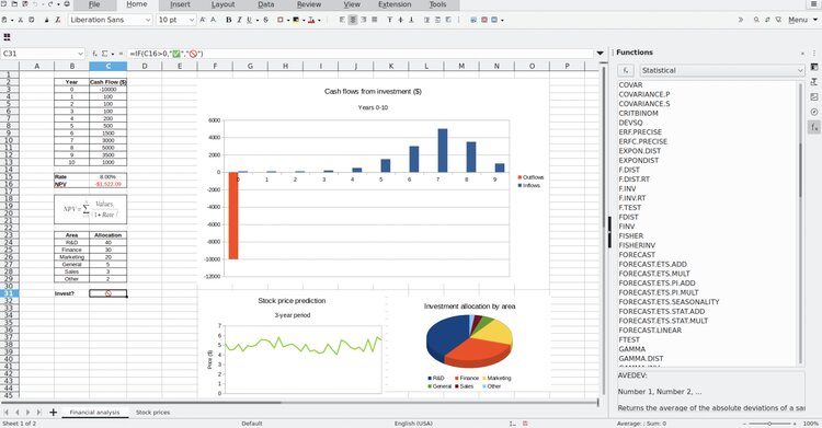 LibreOffice Calc is a good open source alternative to Google Sheets